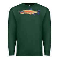Sports Green Rainbow Trout Premium Sweatshirt - LillyAllenDesigns