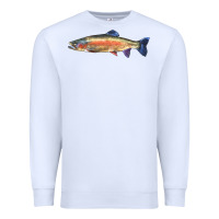 White Rainbow Trout Premium Sweatshirt - LillyAllenDesigns