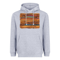 Heather Grey leopard serape background Heavyweight Hoodie - AdoDesignShop