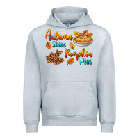 Heather Grey Autumn Skies Pumpkin Pies Urban Hoodie - BundleAndBundleShop