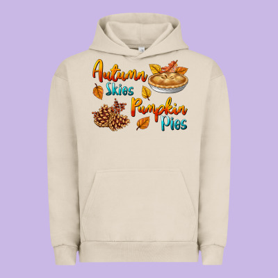 Autumn Skies Pumpkin Pies Urban Hoodie Designed By Bundleandbundleshop