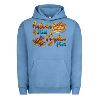 Pigment Pebble Blue Autumn Skies Pumpkin Pies Urban Hoodie - BundleAndBundleShop
