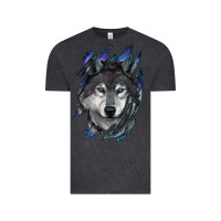 Vintage Black Wolf scratch mark Vintage Tee - RanaPortraitStore