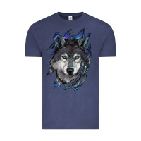 Vintage Denim Wolf scratch mark Vintage Tee - RanaPortraitStore