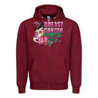 Burgundy breast cancer is boo shit Zipper Hoodie - AdoDesignShop