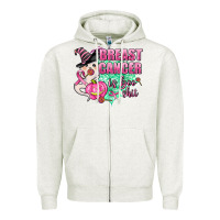 Oatmeal Heather breast cancer is boo shit Zipper Hoodie - AdoDesignShop