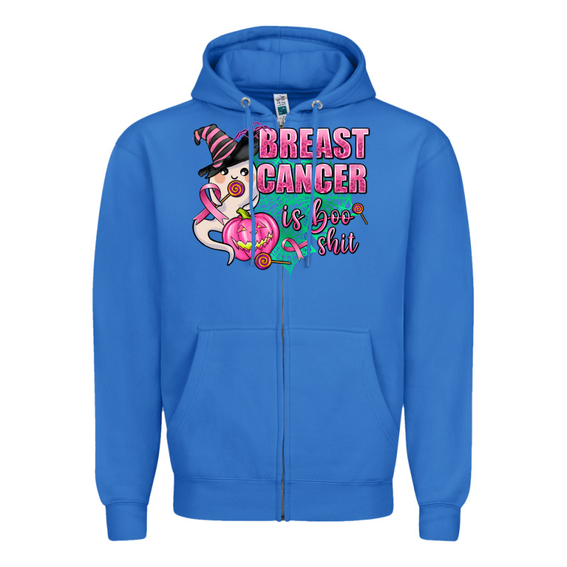 Breast Cancer Is Boo Shit Zipper Hoodie by AdoDesignShop | Teevron