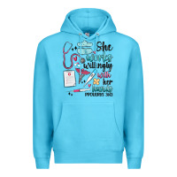 Ocean Blue she works willingly with her hands Premium Hoodie - MaliasSmallBusiness