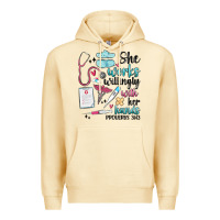 Pina Colada she works willingly with her hands Premium Hoodie - MaliasSmallBusiness