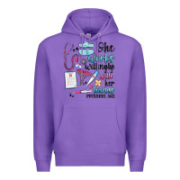 Purple she works willingly with her hands Premium Hoodie - MaliasSmallBusiness
