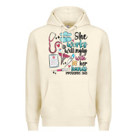 Sandshell she works willingly with her hands Premium Hoodie - MaliasSmallBusiness