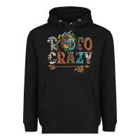Black rodeo crazy bucking bronco cowboy Heavyweight Hoodie - Artiststas