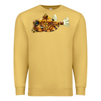 Antique Gold humpback turretfish Premium Sweatshirt - LillyAllenDesigns