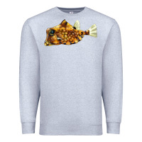 Heather Grey humpback turretfish Premium Sweatshirt - LillyAllenDesigns