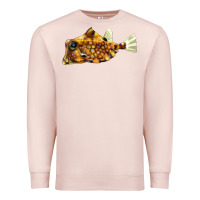 Pale Pink humpback turretfish Premium Sweatshirt - LillyAllenDesigns