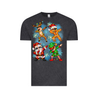 Vintage Black dabbing christmas Vintage Tee - Zillion Design Studio