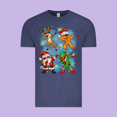 Dabbing Christmas Vintage Tee Designed By Zillion Design Studio