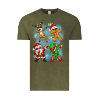 Vintage Olive dabbing christmas Vintage Tee - Zillion Design Studio