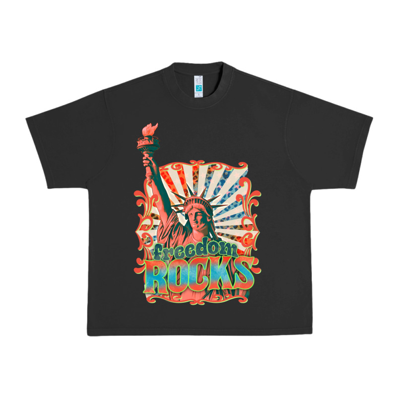 Retro Freedom Rocks Billie Wilder Urban Heavy Tee by texasbilliewilder | Teevron