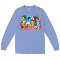 Colony Blue travel coffee cups Long Sleeve Tee - Zillion Design Studio
