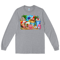 Heather Grey travel coffee cups Long Sleeve Tee - Zillion Design Studio