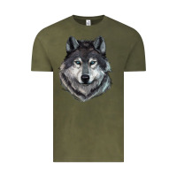 Vintage Olive Wolf Vintage Tee - RanaPortraitStore