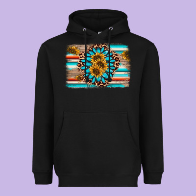 Gemstone Sunflower Background Heavyweight Hoodie Designed By Adodesignshop