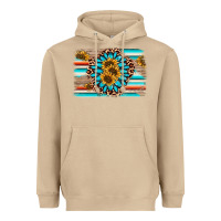 Mushroom gemstone sunflower background Heavyweight Hoodie - AdoDesignShop
