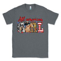Charcoal Heather All American girl with cowgirl Classic Tee - Neo Western