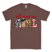 Chestnut All American girl with cowgirl Classic Tee - Neo Western