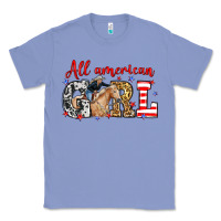 Colony Blue All American girl with cowgirl Classic Tee - Neo Western
