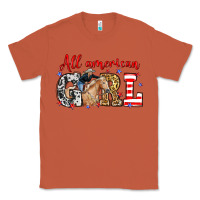 Copper All American girl with cowgirl Classic Tee - Neo Western