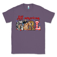 Lavender All American girl with cowgirl Classic Tee - Neo Western