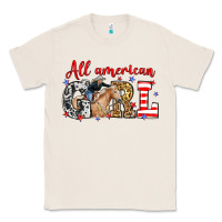 Natural All American girl with cowgirl Classic Tee - Neo Western