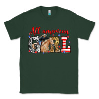 Sports Green All American girl with cowgirl Classic Tee - Neo Western