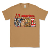Toasted Coconut All American girl with cowgirl Classic Tee - Neo Western