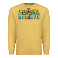 Antique Gold western believe sunflowers flowers Premium Sweatshirt - BarkalooDesign