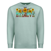 Seafoam western believe sunflowers flowers Premium Sweatshirt - BarkalooDesign