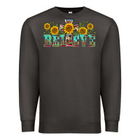 Smoke western believe sunflowers flowers Premium Sweatshirt - BarkalooDesign