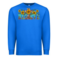 True Royal western believe sunflowers flowers Premium Sweatshirt - BarkalooDesign