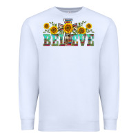 White western believe sunflowers flowers Premium Sweatshirt - BarkalooDesign
