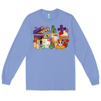Colony Blue mexican dia de los muertos coffee cups Long Sleeve Tee - CTS Tumbler Store