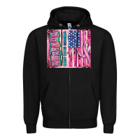 Black warrior breast cancer and american flag Zipper Hoodie - AdoDesignShop