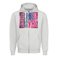 Dove Grey warrior breast cancer and american flag Zipper Hoodie - AdoDesignShop