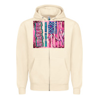 Sandshell warrior breast cancer and american flag Zipper Hoodie - AdoDesignShop