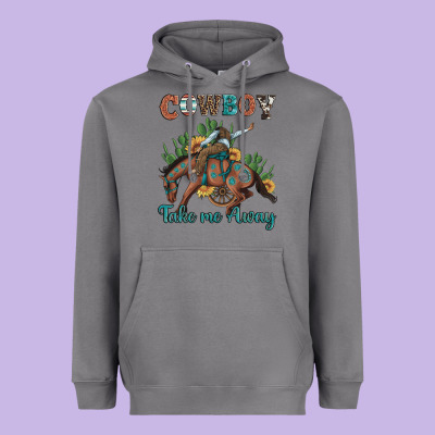 Cowboy Take Me Away Rodeo Heavyweight Hoodie Designed By Artiststas