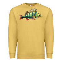 Antique Gold Perch Fish Premium Sweatshirt - LillyAllenDesigns