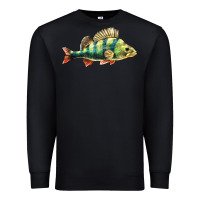 Black Perch Fish Premium Sweatshirt - LillyAllenDesigns