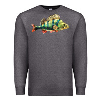 Charcoal Heather Perch Fish Premium Sweatshirt - LillyAllenDesigns