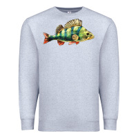 Heather Grey Perch Fish Premium Sweatshirt - LillyAllenDesigns
